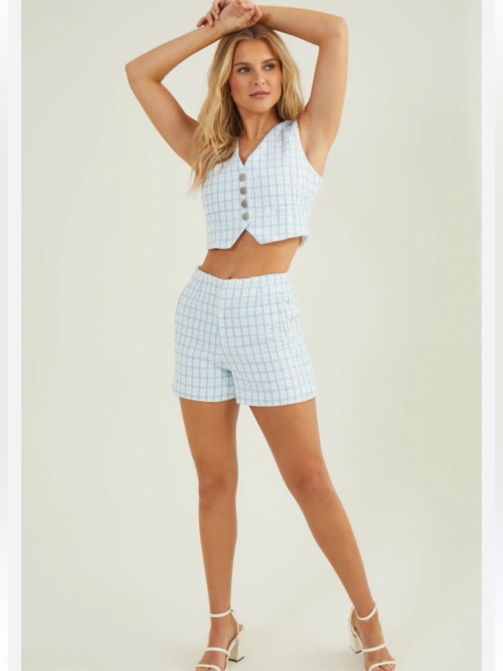 NWT Altar'd State Tanya Tweed Shorts and Vest